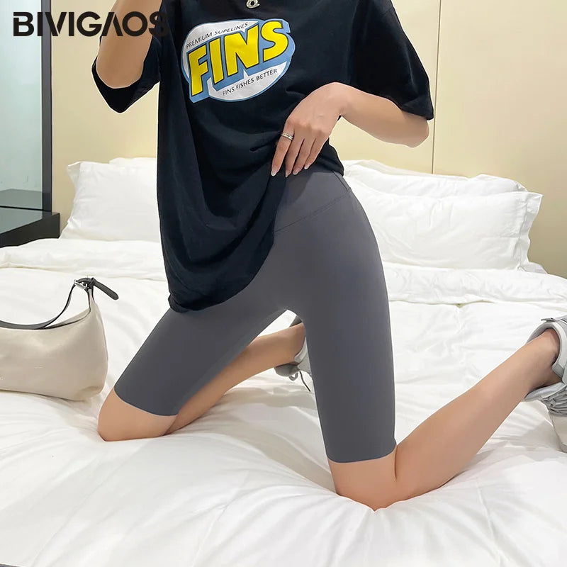 Nylon Biker Shorts