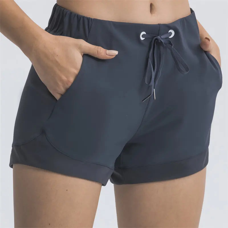 Side Cross Strap Fitness Shorts