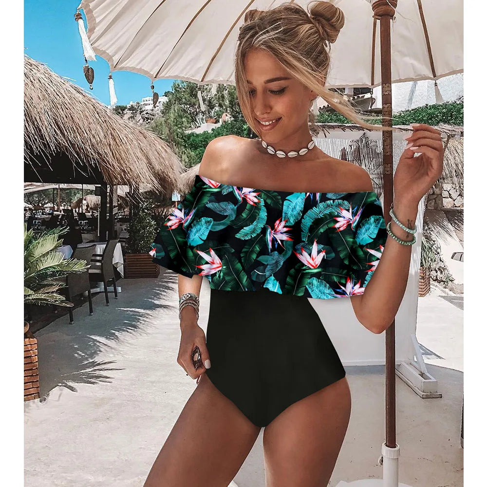 Off The Shoulder One Piece Swimwear
