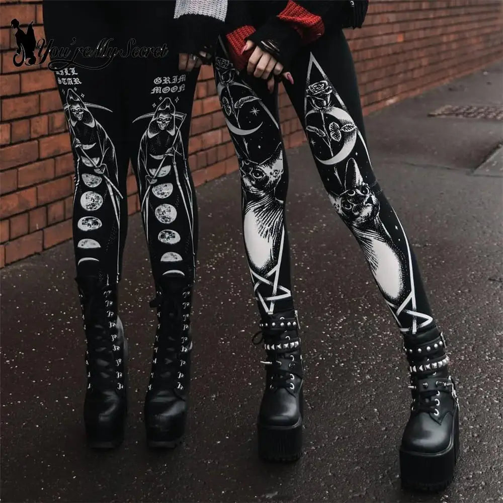 Gothic Punk Ouija Fitness Leggings