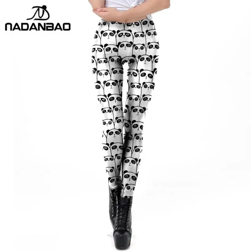 Cat Print Elastic Women Leggings