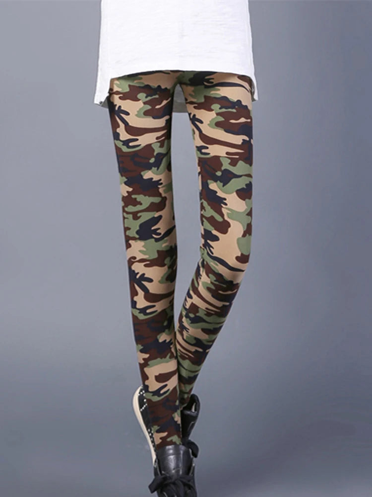 Women's Fitness Pants Elasticity Floral Stripe Grid Leggings