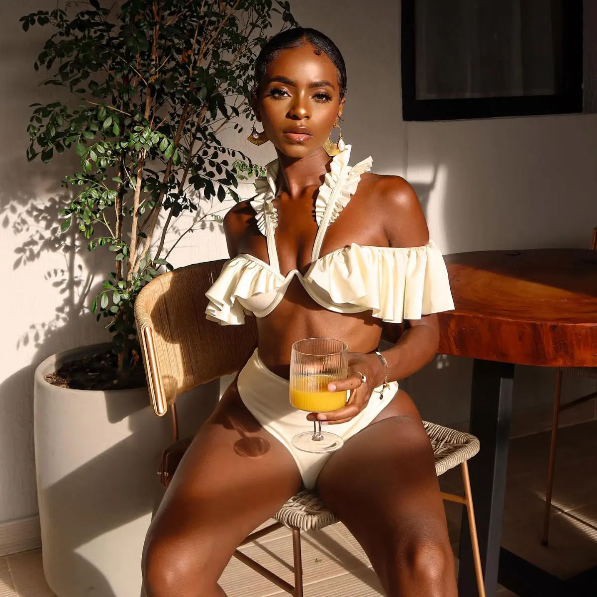 Off The Shoulder One Piece Swimwear
