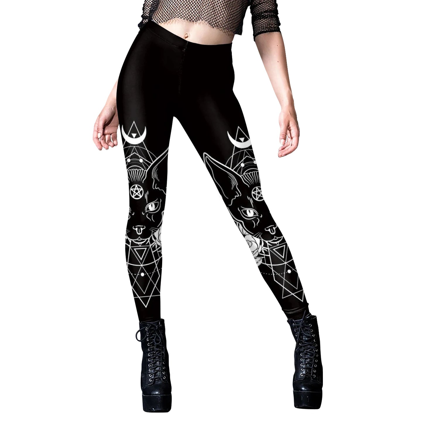 Gothic Punk Ouija Fitness Leggings