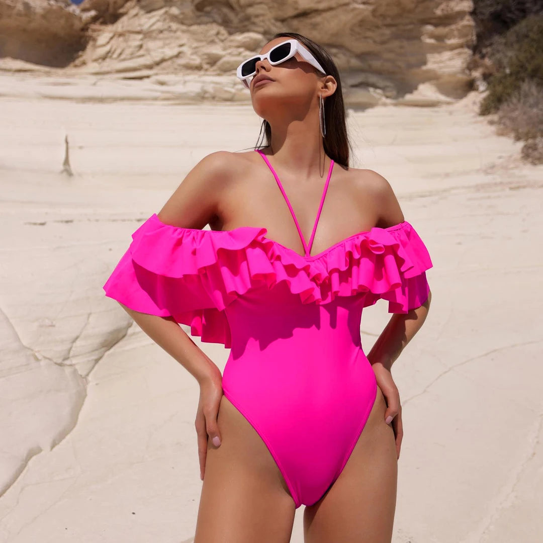 Off The Shoulder One Piece Swimwear