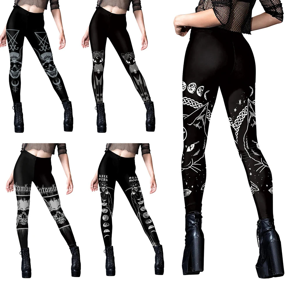 Gothic Punk Ouija Fitness Leggings
