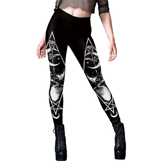Gothic Punk Ouija Fitness Leggings